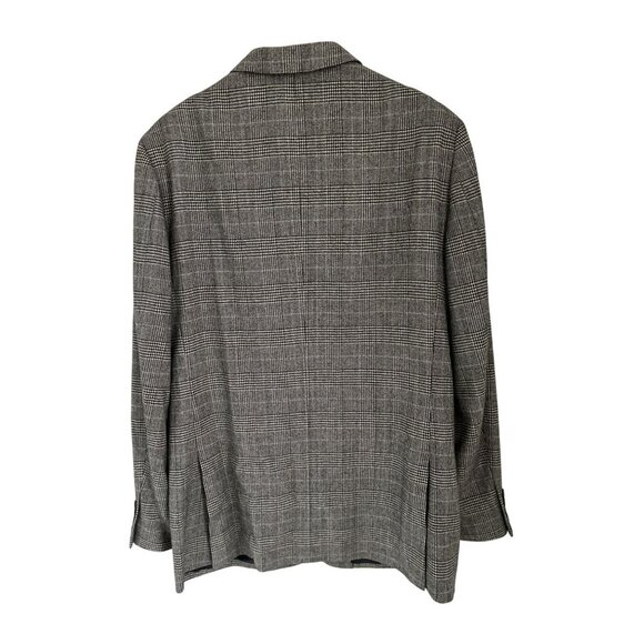 J.Crew Ludlow Blazer Gray Plaid Wool Blend With Notch Lapel Size 44 - Picture 7 of 11